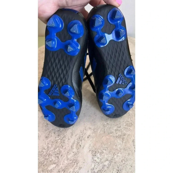 Adidas Unisex Kids Black Blue Goletto VIII Firm Ground Soccer Cleats Shoe Sz 11 - Picture 8 of 10